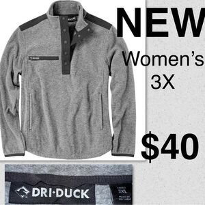 Gray and Black Utility Jacket with Stand-Up Collar and Quarter-Zip